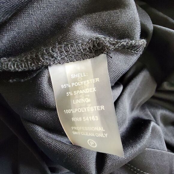 Calvin Klein Embellished Neck Long Sleeve Dress Black Gold Size 6 - Picture 5 of 12